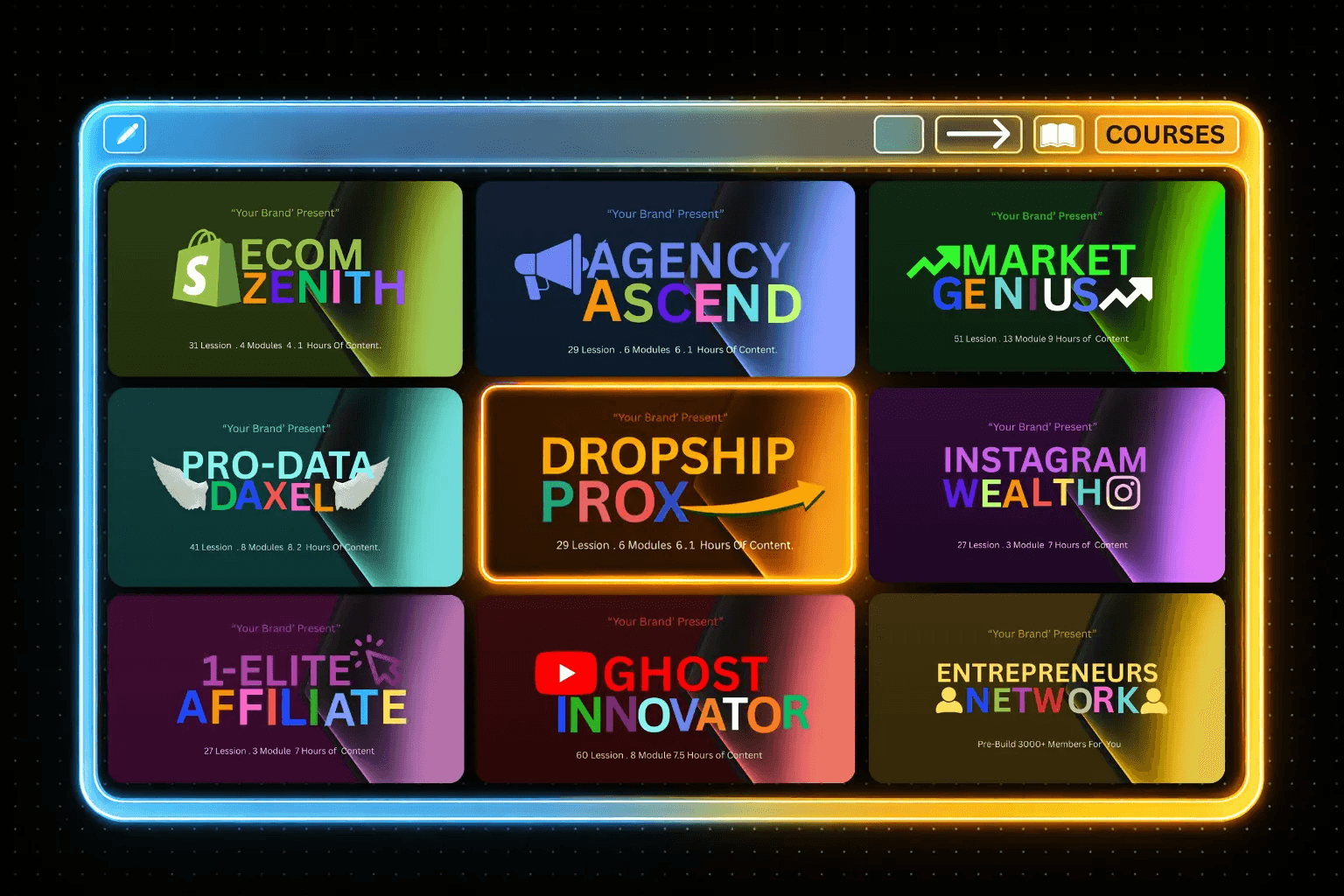 Rebrand top-tier courses and make them yours